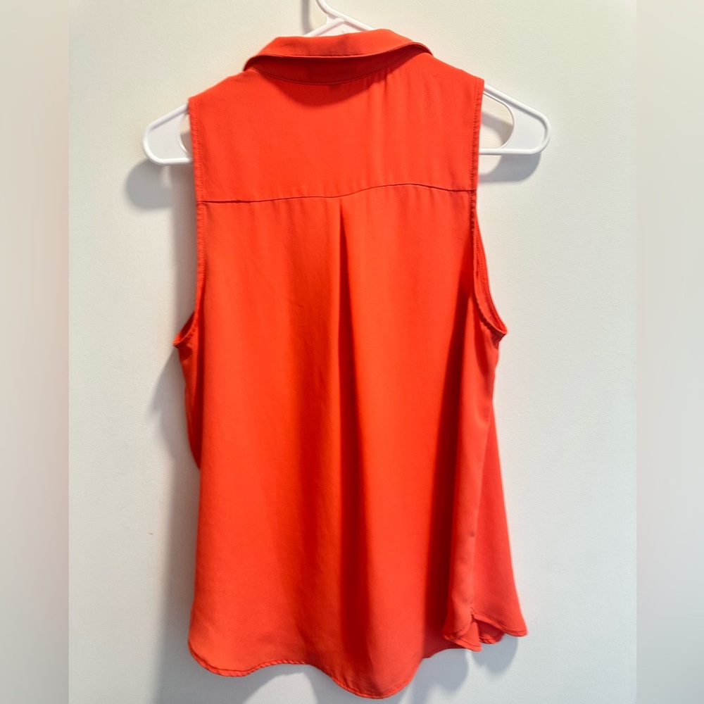 Dynamite Orange Blouse with Gold Button Details - Picture 3 of 3